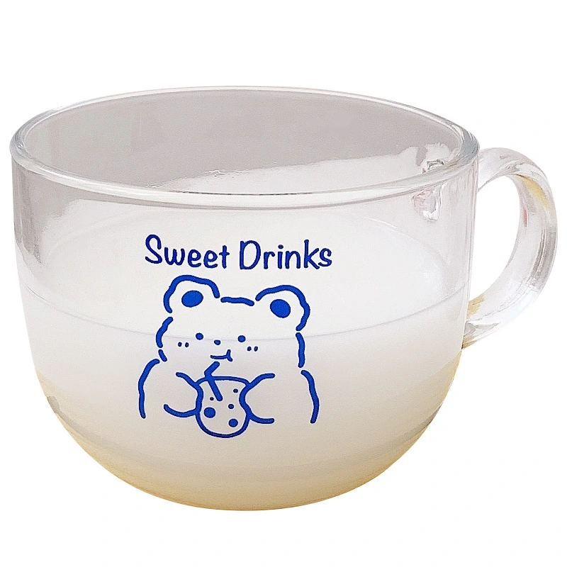 Goblin Large Capacity Breakfast Cup Ins Cartoon Glass Girl Heart Lovely Household Heat-resistant Milk Cup