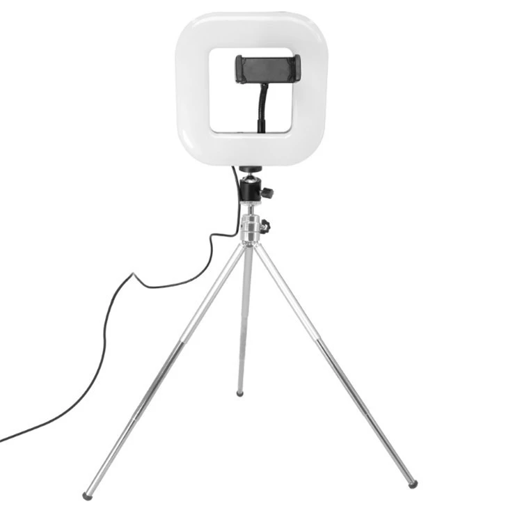 Compatible with Apple, 18cm Dimmable LED Square Light With Tripod