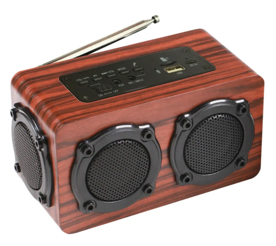 Wooden Wireless Bluetooth Speaker Multi-function Subwoofer