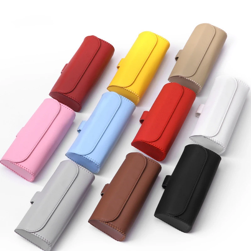 Car Hand-sewn Glasses Case Sun Visor Storage Box