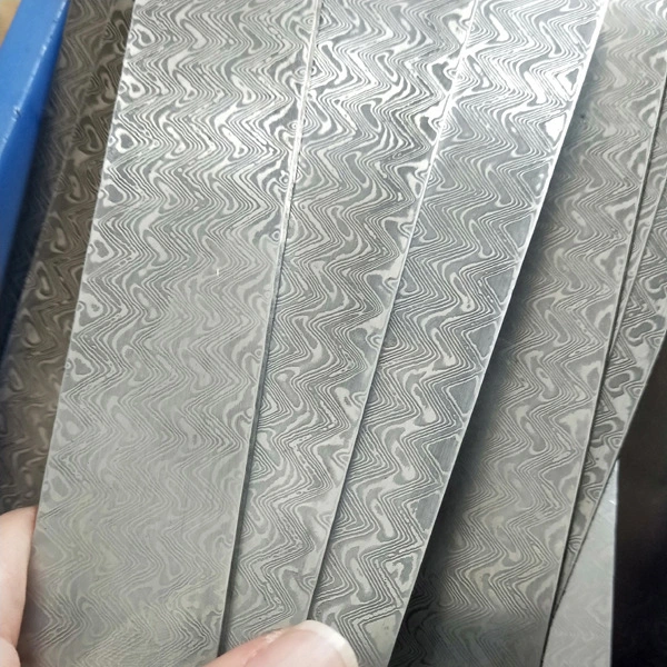 Damascus Steel Pattern Steel Plate Steel Blank Knife Blank Steel Manual Forging