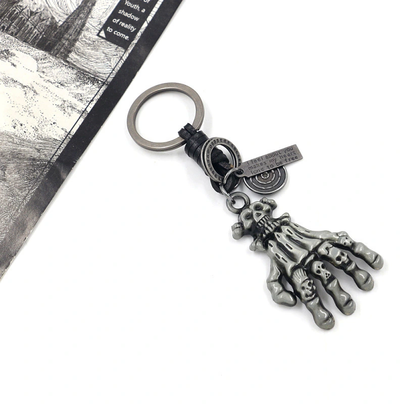 Holy Day Small Gift Creative Zinc Alloy Ghost Hand Skull Key Pendant Personality Male Keychain