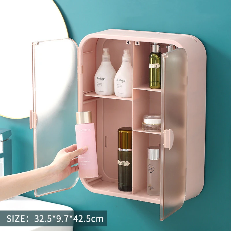 Wall-mounted Plastic Cosmetic Storage Box