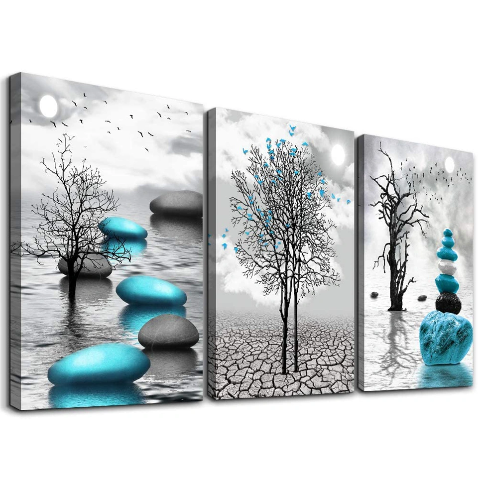 Blue Stone Abstract Tree Diamond Painting