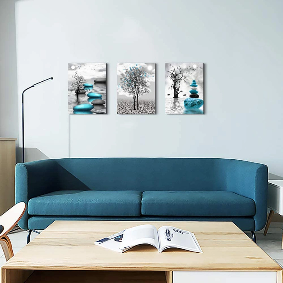 Blue Stone Abstract Tree Diamond Painting
