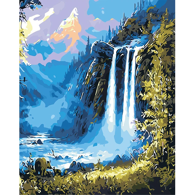 DIY Digital Oil Painting Hand-painted Filling Custom Landscape Painting Adult Color Painting By Number Painting