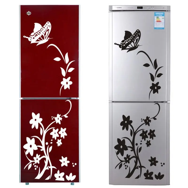 Butterfly Flower Rattan Fridge Magnet Carved Wall Sticker