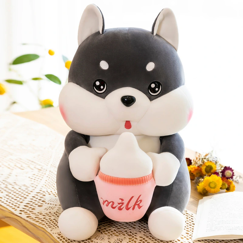 Baby Bottle Husky Doll Plush Toy Cute