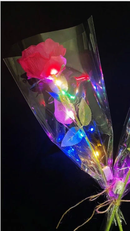 Glowing And Illuminated Preserved Flowers Gypsophila Bouquet