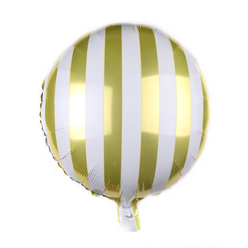 Round Striped Candy Aluminum Film Balloon