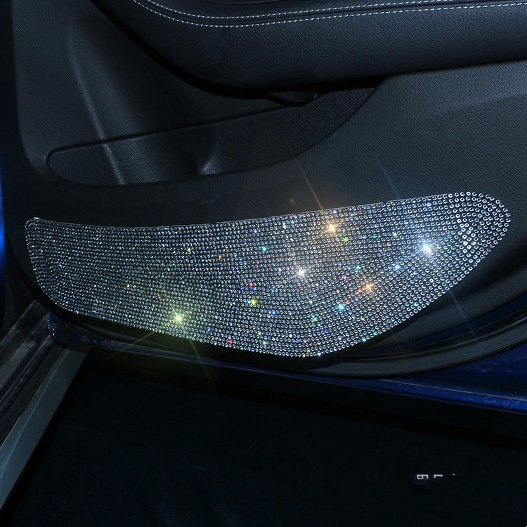 Suitable For Car Door Anti-kick Pad Inlaid With Diamonds