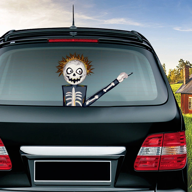 Halloween Horror Wiper Car Rear Windshield Pumpkin Sticker