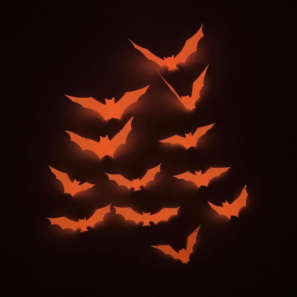 Three-dimensional Luminous Glowing Bat Spider Wall Sticker Holiday Decoration