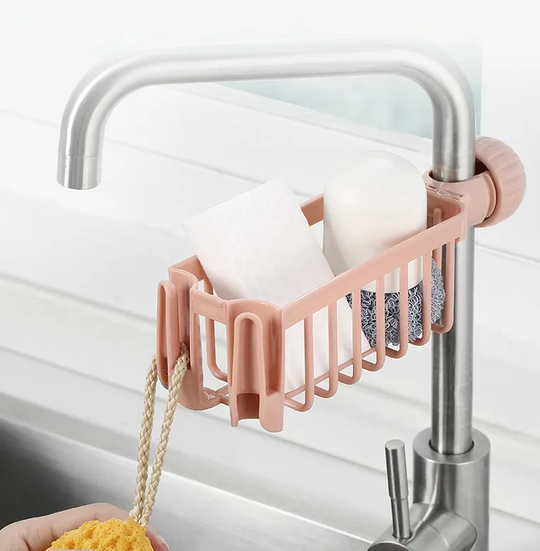 Kitchen And Bathroom Storage Artifact Hanging Basket Sponge Drain Rack