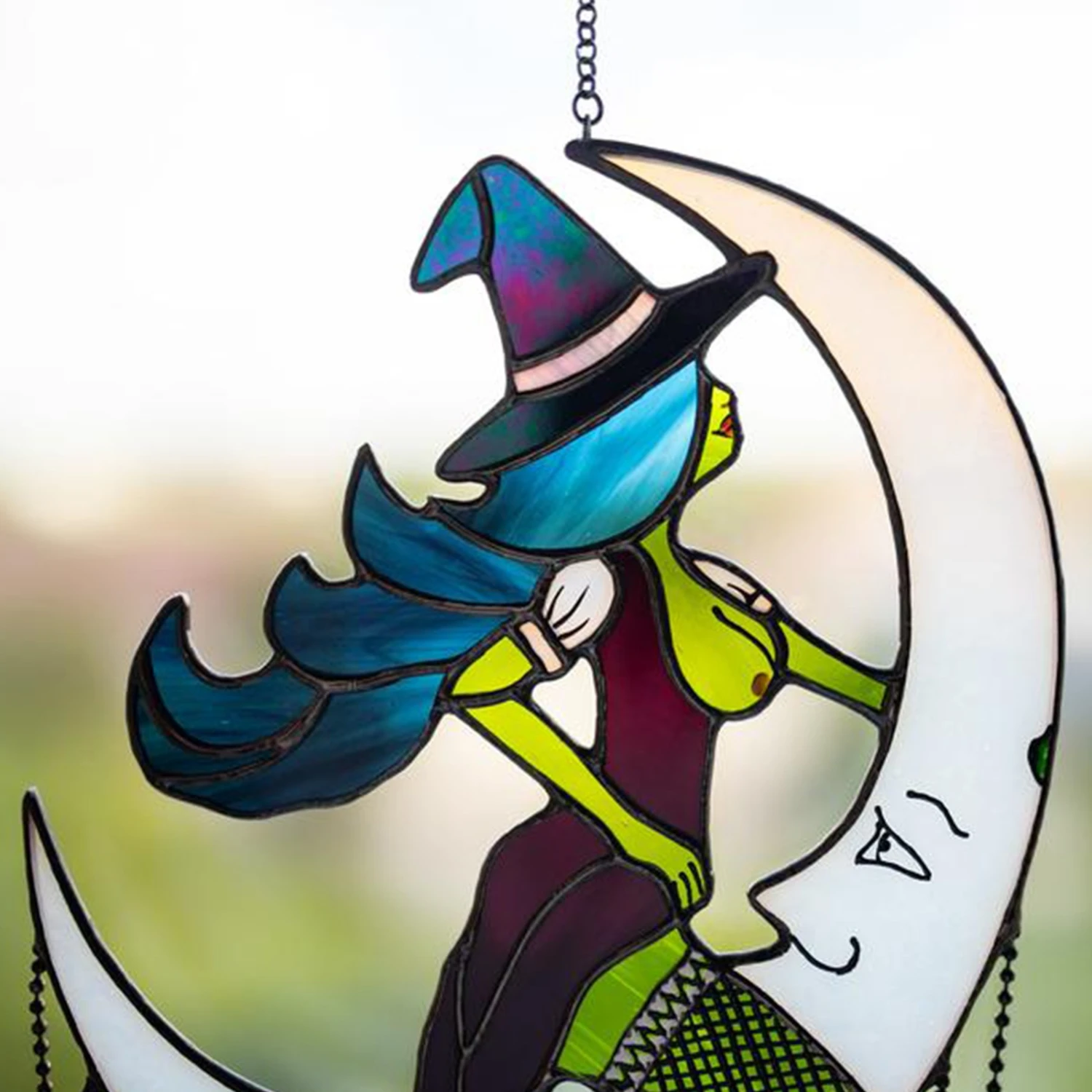 Halloween Acrylic Witch Color Scarecrow Pendant