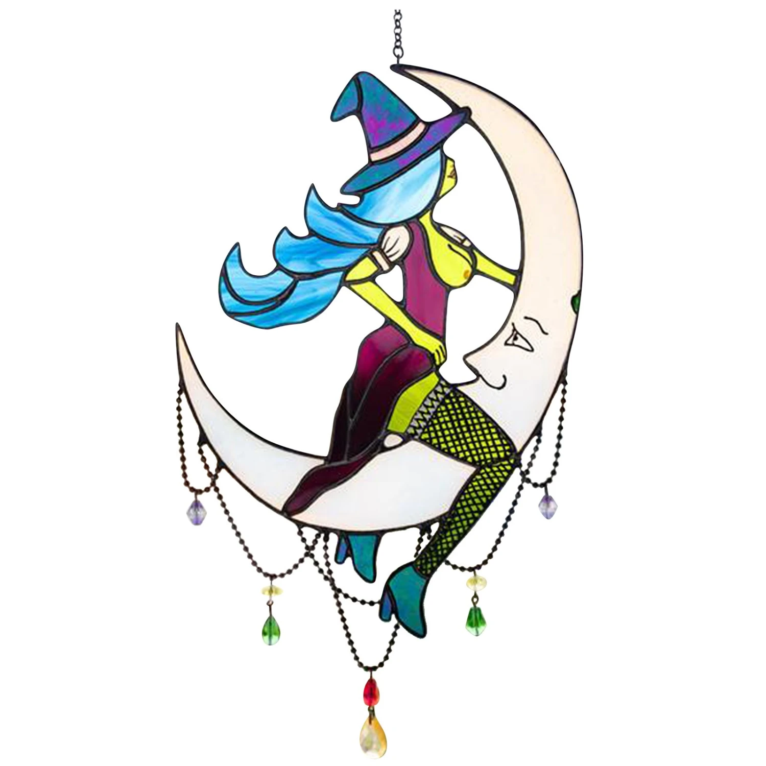 Halloween Acrylic Witch Color Scarecrow Pendant