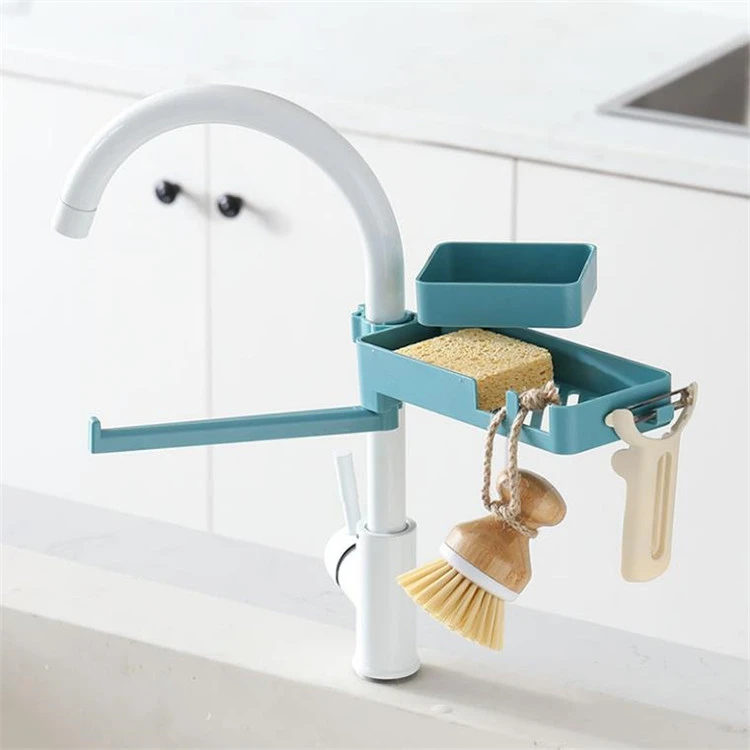 Household Kitchen Faucet Sponge Drain Rack