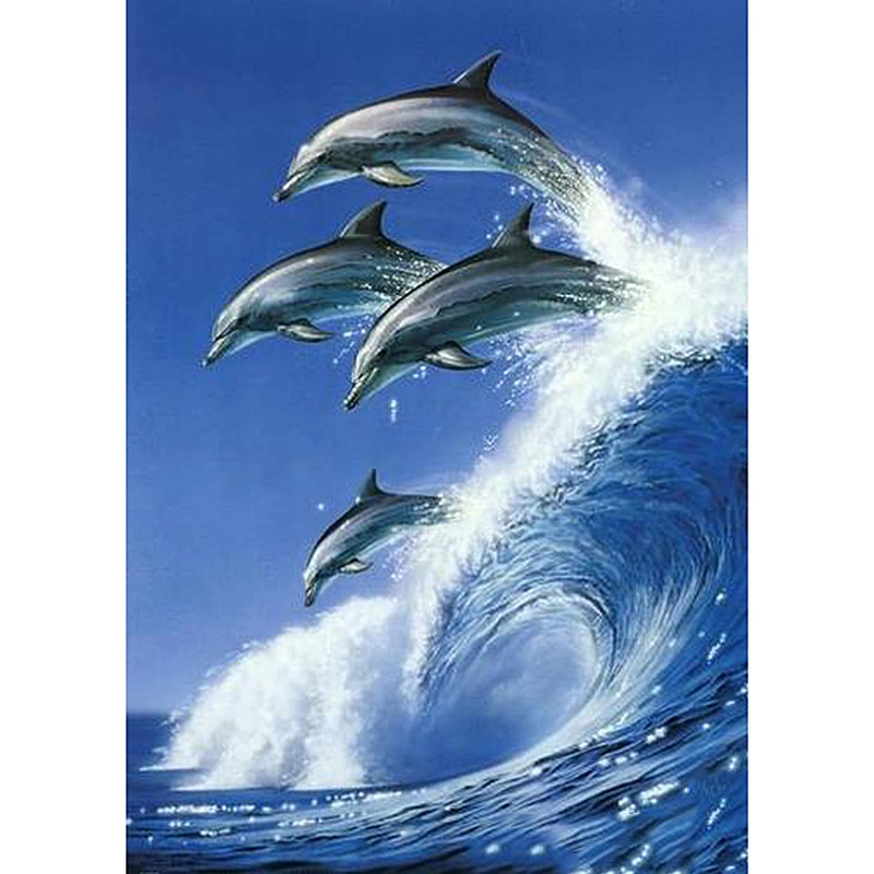 Jumping Dolphin Theme Diamond Painting