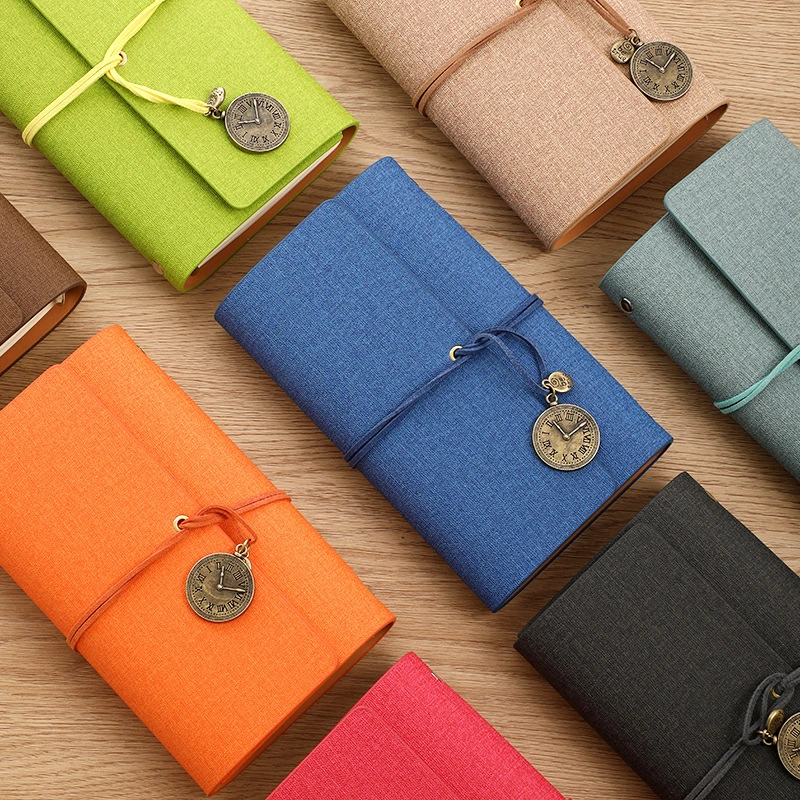Retro Loose Leaf Notebook With Straps