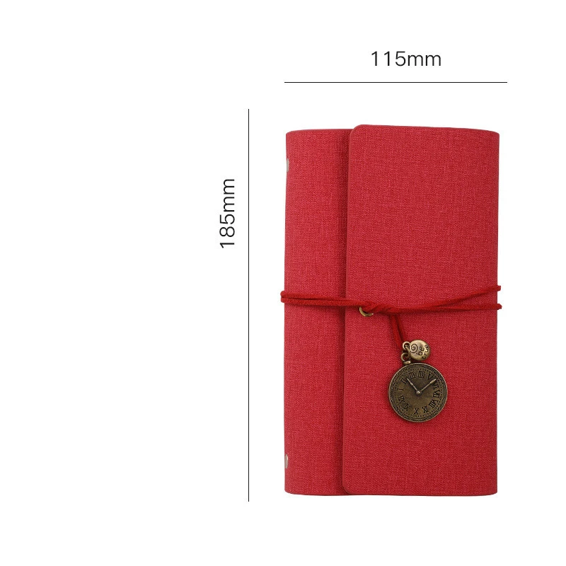 Retro Loose Leaf Notebook With Straps