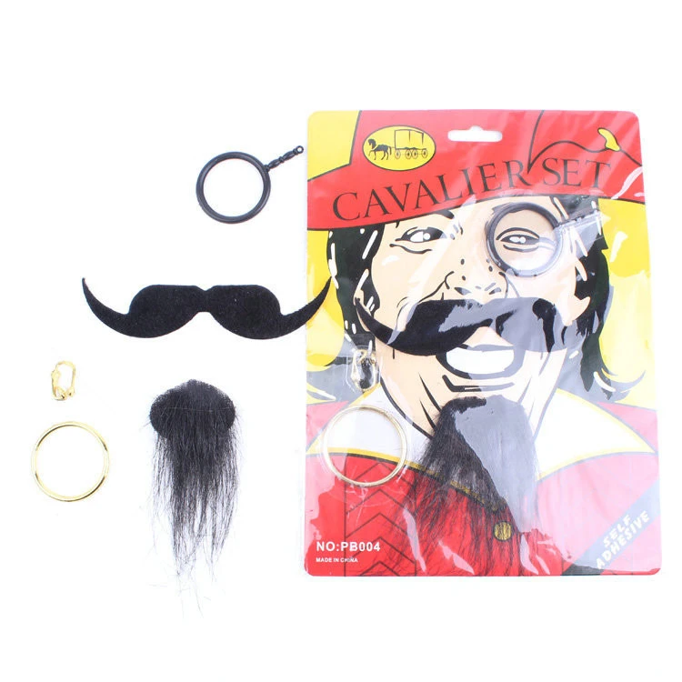 Halloween Decoration Simulation Fake Beard Earrings Beard