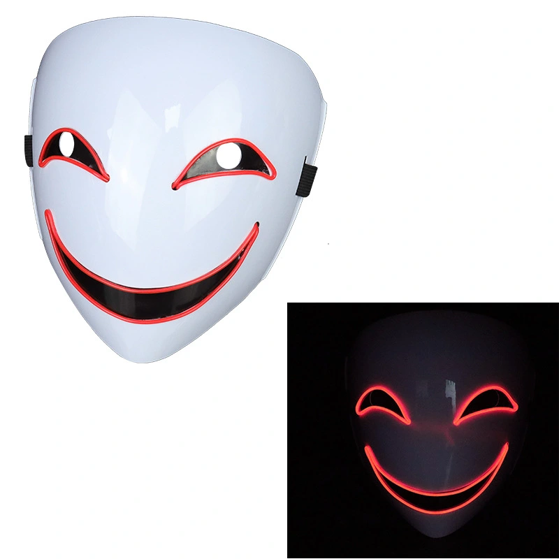 Glowing Black  Halloween Mask