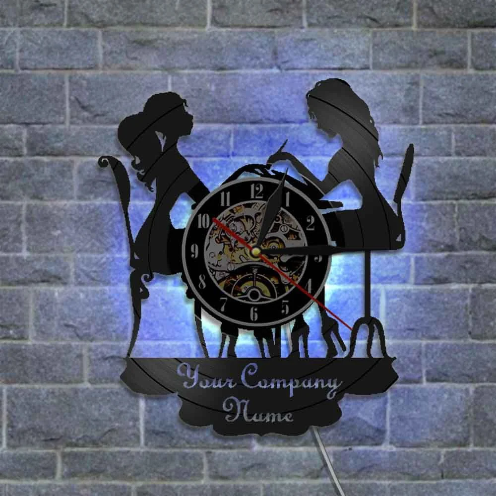 Colorful Color Changing Night Light Manicure Picture Clock