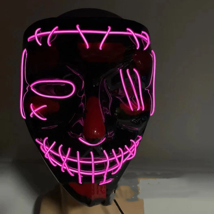 Compatible with Apple, Halloween Glowing Mask Black V Face Mask Grimace