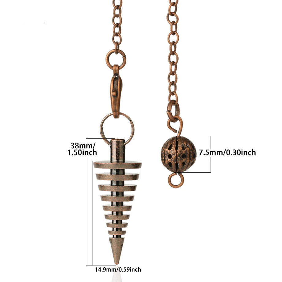 Metallic Pendulum Toothed Cone Gravity Pendant