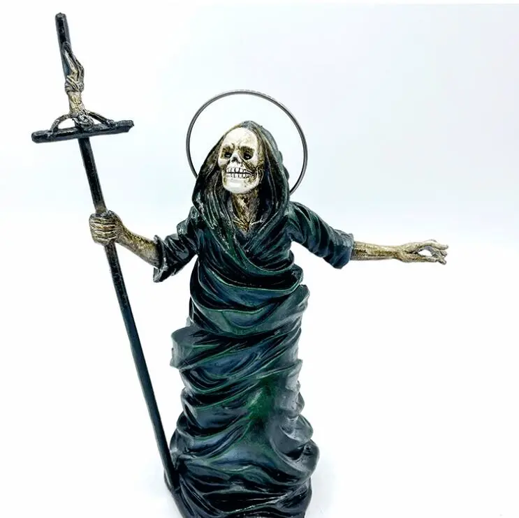 Halloween Resin Painted Black Robe Wizard Ornaments