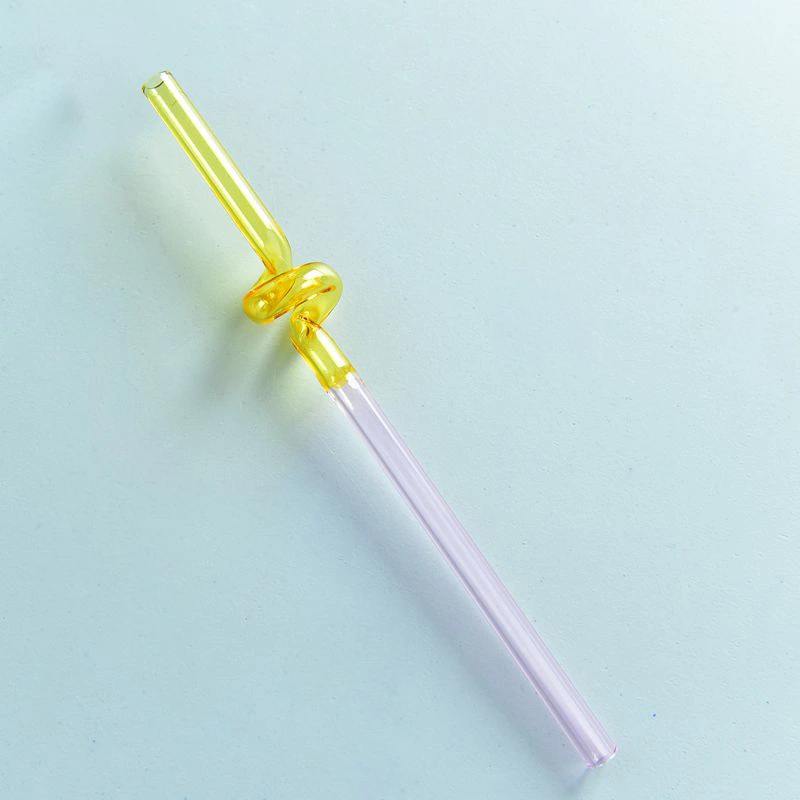 Creative Art Modeling Curved Glass Straw