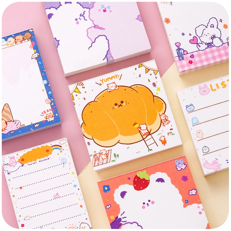 Memo Paper Small Notebook Sticky Notes Creative Cute Cartoon Stationery