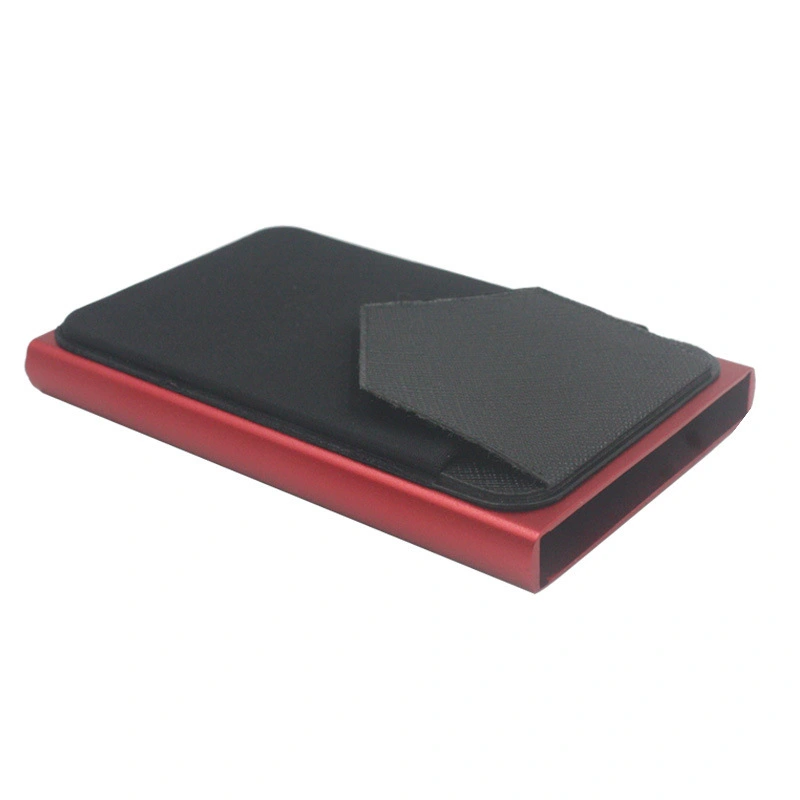 Aluminum Automatic Bomb Card Push Box Triangle Belt Cover Anti Theft Swipe Bank Card Holder