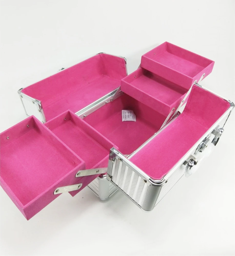 Double-opening Aluminum Alloy Cosmetic Case Makeup Kit