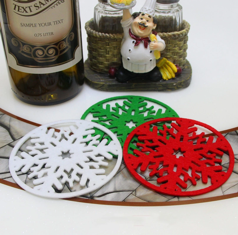 Christmas Coaster Home Accessories Snowflake Felt