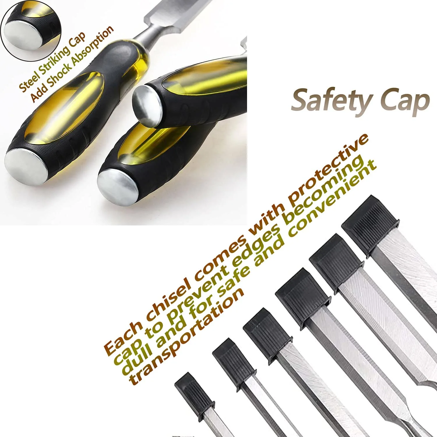 Transparent Shank Wood Chisel Flat Chisel Flat Shovel Chisel Woodworking Tool Set Chisel
