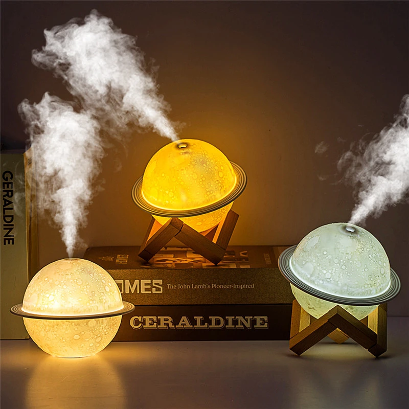 Planet humidifier alcohol spray night light universe