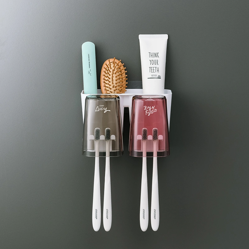 Toothbrush Rack Hole Free Mouthwash Cup Toothbrush Cup Wall Hanging Toilet Wall Hanging Storage Box