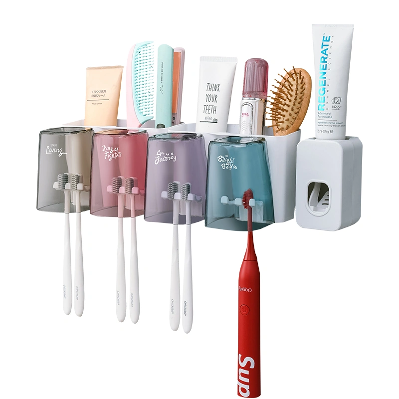 Toothbrush Rack Hole Free Mouthwash Cup Toothbrush Cup Wall Hanging Toilet Wall Hanging Storage Box