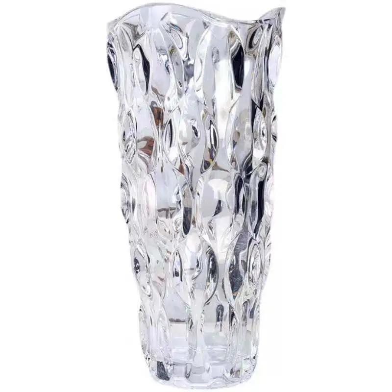 Light Luxury Glaze Crystal Glass Vase Flower Arrangement Decoration Utensils Ornaments Crafts