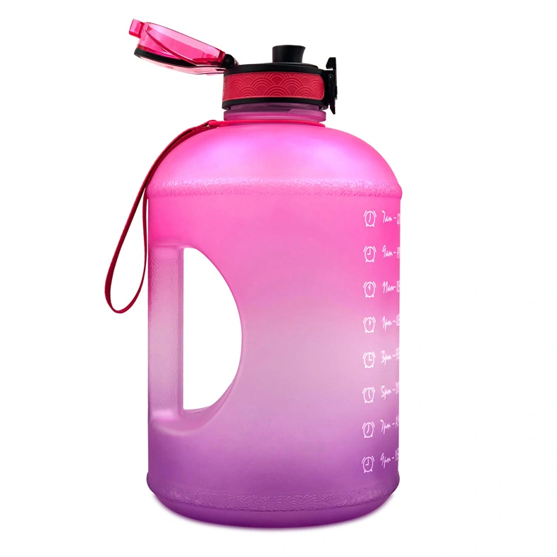 Sports Bottle Plastic Bouncing Cup Frosted Gradient Fitness Space Cup