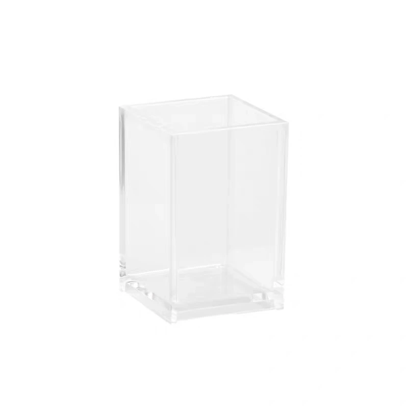 Acrylic Square Pen Holder Storage Box Cosmetic Brush Storage Bucket