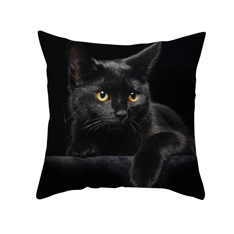 Black Cat Printed Christmas Cushion Covers  Pillow Cover Pillowcases