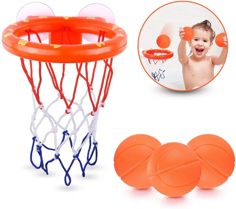 Bathroom basketball stand children's bath shooting toy