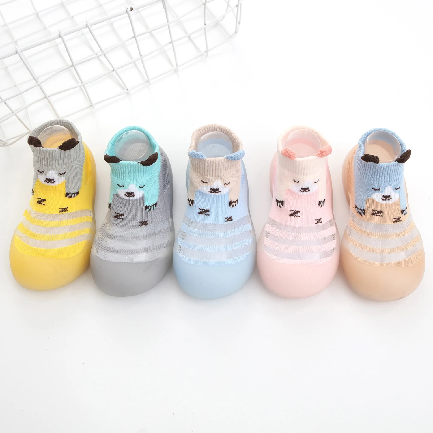 0-4 Years Old Baby Toddler Shoes Ice Silk Socks Shoes Baby Soft Sole Floor Shoes