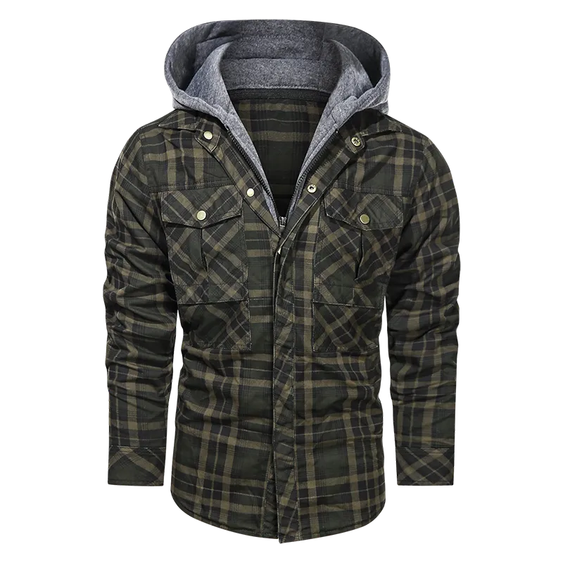 Men Warm Jacket Fleece Thick Autumn Winter Detachable Hoodies Jackets Men Slim Fit Men Clothing