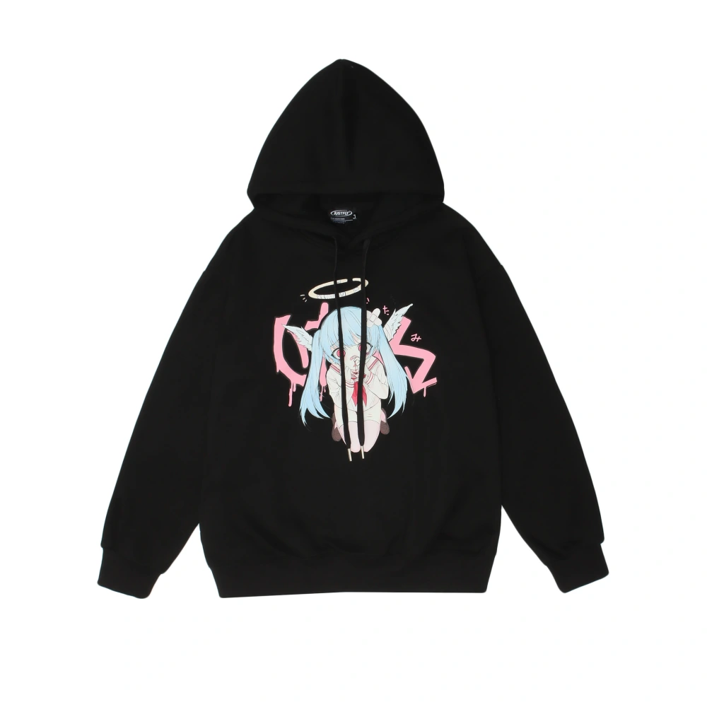 Hong Kong Style Men And Women Couples Hooded Plus Fleece Sweater