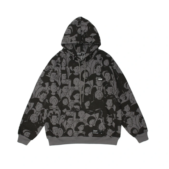 Anime Character Full Print Couple Harajuku Loose Hooded Sweater