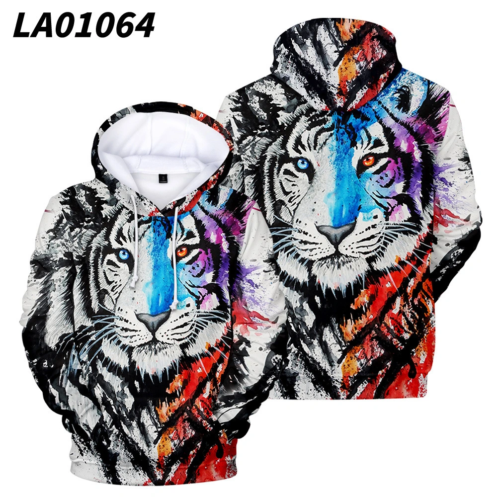 Creative Printed Fleece Hooded Sweatshirt