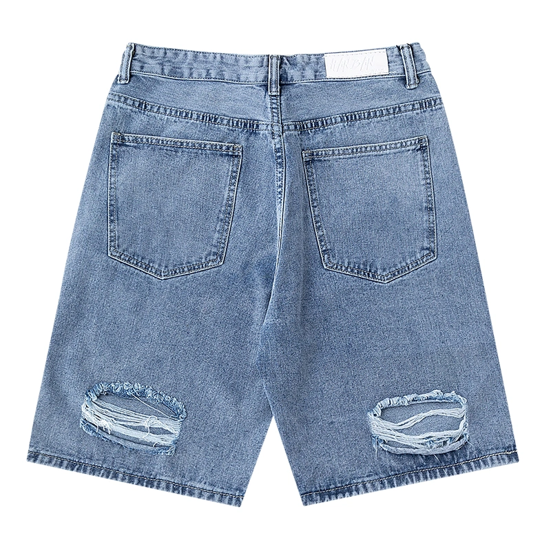 Men's Denim Shorts Ripped Thin Pants